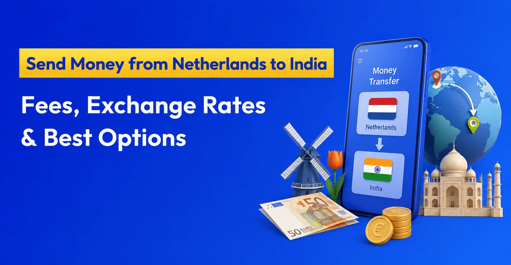 Send Money from Netherlands to India